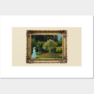 Gold Frame Woman in the Garden - Monet Posters and Art